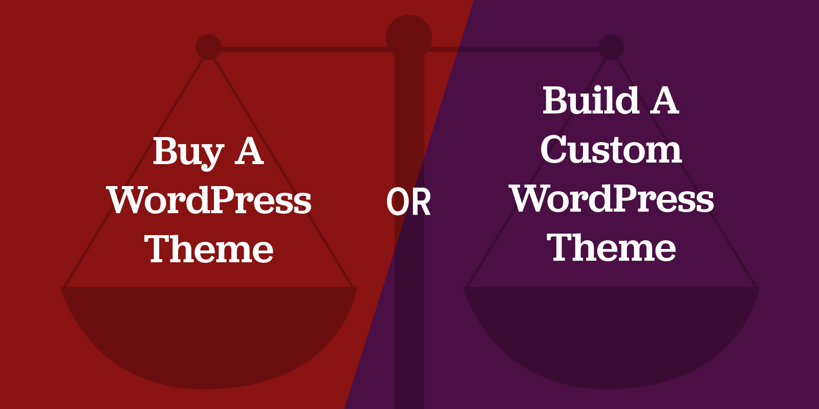 Shoud you buy a WordPress theme or build a custom WordPress theme? There are more options than you think...