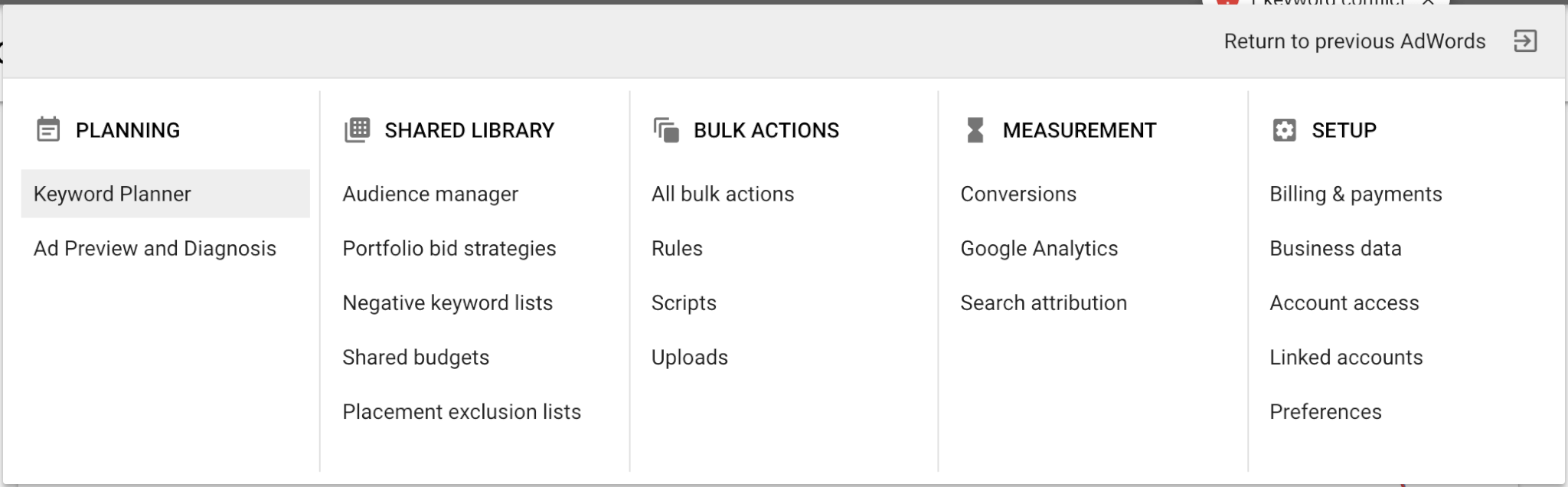 Using Keyword Planner for Keyword Research