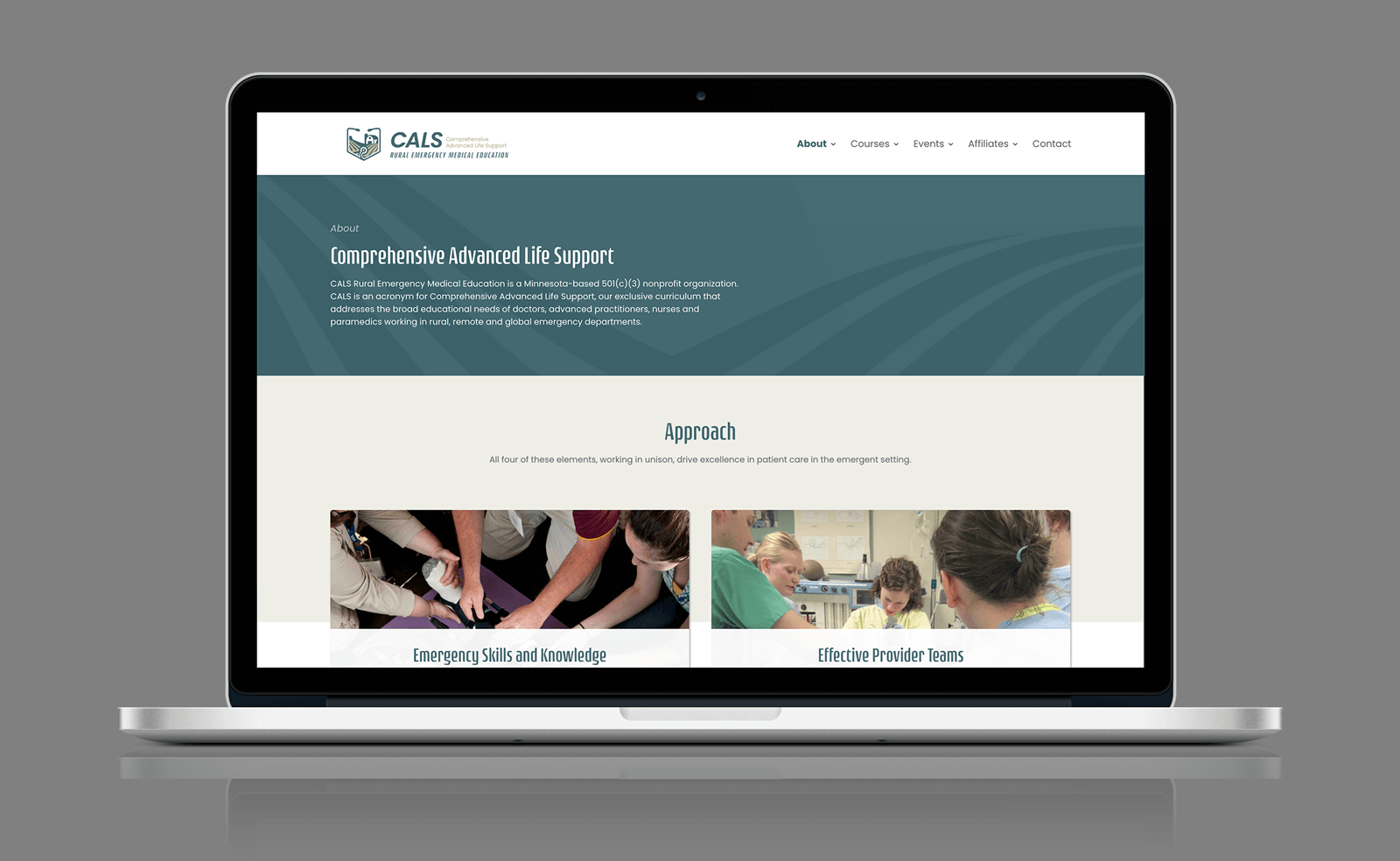 CALS Program about page on macbook