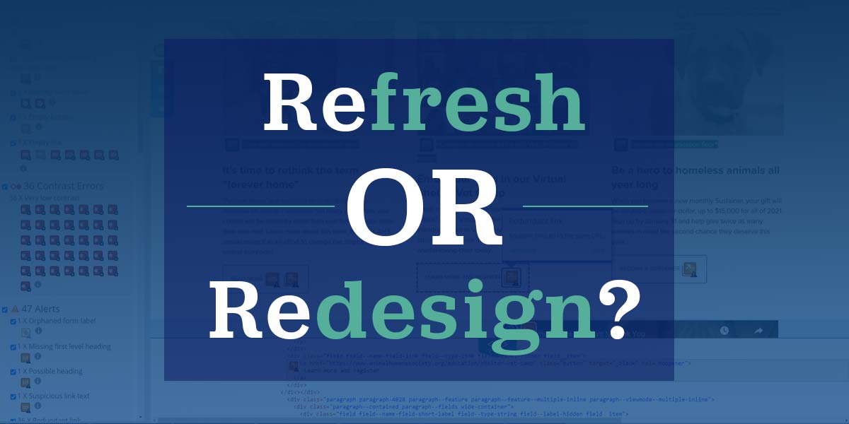 Refresh or redesign your website for accessibilitry?