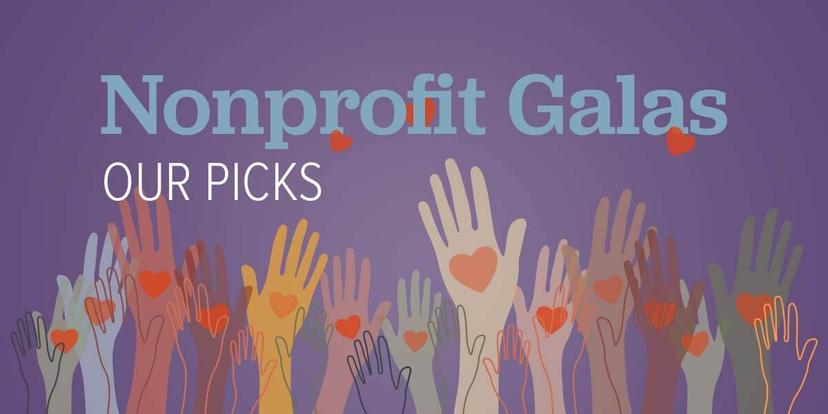 Illustration of people raising their hands and holding hearts.