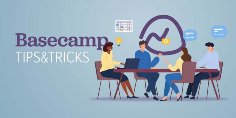 Illustration of people working at a table together.