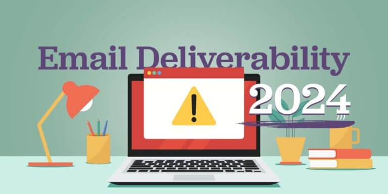 Illustration of laptop with app alert on screen.