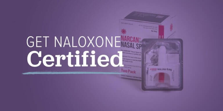 Narcan nasal spray container.