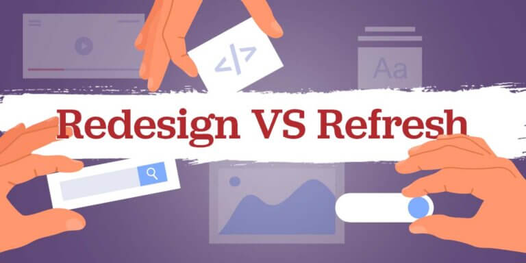 Illustration of multiple hands placing website components.