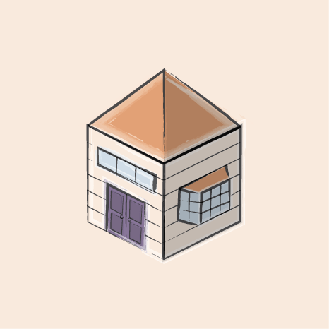 a drawing of a house